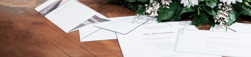 Trauer­kommunikation Gestaltung & Druck